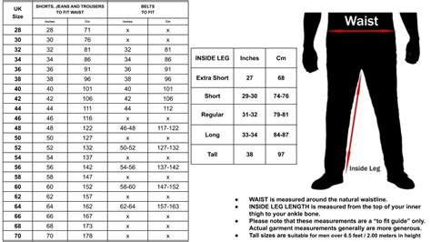 sainsbury's tu size guide.